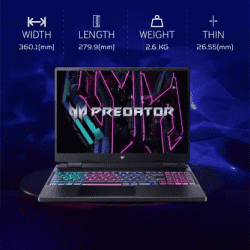 Acer Predator Neo (2023) Gaming Laptop |  Intel Core i5 13th Gen 13500HX | 16 GB/512 GB SSD/Windows 11 Home/6 GB Graphics/NVIDIA GeForce RTX 4050 | PHN16-71-59XW/ PHN16-71-553K| Obsidian Black