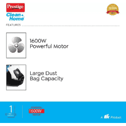 Prestige Typhoon 04 Dry Vacuum Cleaner | Reusable Dust Bag | Blue | 42654