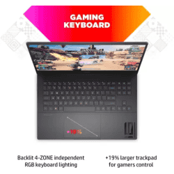 HP Omen Ryzen 7 AMD Ryzen 7 Octa Core Gaming Laptop | 16 GB/512 GB SSD/Windows 11 Home/4 GB Graphics/NVIDIA GeForce RTX 3050 / 6800H | 16-n0050AX | Mica Silver
