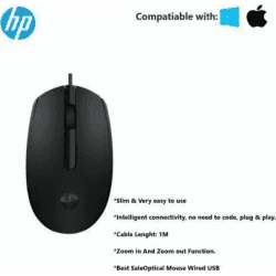 HP Wired Optical Mouse | m10 | USB 3.0 | Black