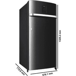 SAMSUNG 184 L Direct Cool Single Door 3 Star Refrigerator | RR21C2J23BX/HL | Luxe Black