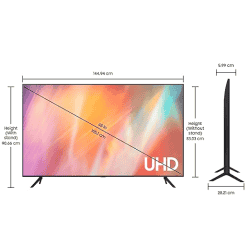 Samsung 4K Ultra HD Smart LED TV | UA65AU7500KLXL | 65 inches | Titan Gray