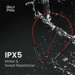 Hapi Pola FLEXIPRO Wireless stereo headset | 8Hrs playtime Neckband | Bluetooth Headset