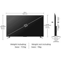 TCL 139 cm 55 inches  4K Ultra HD Smart QLED Google TV 55T6G  | Black |
