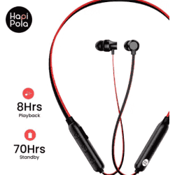 Hapi Pola FLEXIPRO Wireless stereo headset | 8Hrs playtime Neckband | Bluetooth Headset