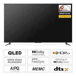 TCL 139 cm 55 inches  4K Ultra HD Smart QLED Google TV 55T6G  | Black |