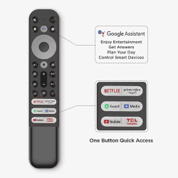 TCL 139 cm 55 inches  4K Ultra HD Smart QLED Google TV 55T6G  | Black |