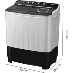 Samsung 7.5 5 Star Semi-Automatic Top Load Washing Machine | WT75B3200GG/TL | Black GRAY |