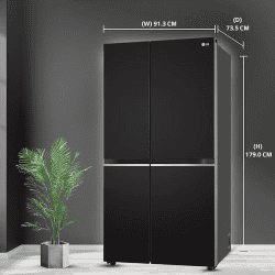 LG 655 L Frost Free Inverter Side by Side Refrigerator  | GL-B257HWBY | Express Freezing | Multi Air-Flow) | Western Black |