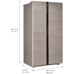 Whirlpool 603 L Inverter Frost-Free Side-By-Side Refrigerator  | WS SBS 603 | CRYSTAL GOLD |