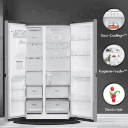 LG  GL-L257CPZX | Frost Free Side by Side Refrigerator with Smart Inverter Compressor | 635 L