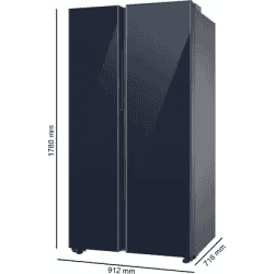 SAMSUNG 653 L | Direct Cool Side by Side 3 Star Refrigerator | RS76CB81A341HL | Glam Navy