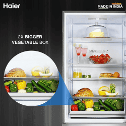 Haier Frost Free Double Door Bottom Mount Convertible Refrigerator | Magic Convertible Inverter | 2 Star | 445 L | HRB-4952BIS-P