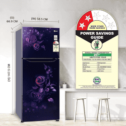 LG  GL-N292BBEY | Smart Inverter Frost-Free Double | Door Refrigerator Appliance | 2 Star | 242 L