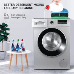 BOSCH 8 kg | Fully Automatic Front Load Washing Machine | WAJ2426PIN | In-built Heater | Silver