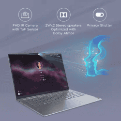 Lenovo Yoga Slim 6 Intel Evo Intel Core i5 Thin and Light Laptop | 82WU0095IN | 16 GB/512 GB SSD/Windows 11 Home | 12th Gen 1240P | Storm Grey