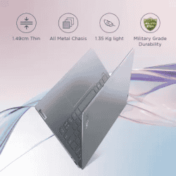 Lenovo Yoga Slim 6 Intel Evo Intel Core i5 Thin and Light Laptop | 82WU0095IN | 16 GB/512 GB SSD/Windows 11 Home | 12th Gen 1240P | Storm Grey