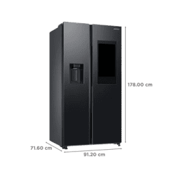 SAMSUNG RS7HCG8543B1HL | Auto Defrost Side by Side Refrigerator with Twin Cooling Plus | 615 L