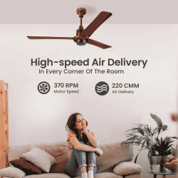 Orient Electric EcoTech Supreme Ceiling Fan | 5 Star | 1200 mm | BLDC Motor | Remote | 3 Blade | Brown