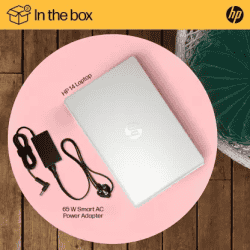 HP AMD Ryzen 5 Quad Core 7520U | 8 GB/512 GB SSD | 14-em0026AU Thin and Light Laptop | Natural Silver