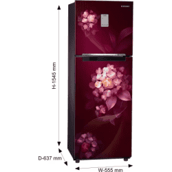SAMSUNG Frost Free Double Door Refrigerator | 2 Star | 236 L |  RT28C3732HT/HL | Hydrangea Plum