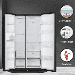 LG Side by Side Refrigerator with Smart Diagnosis | 655 L | GL-B257EESX | Ebony Sheen
