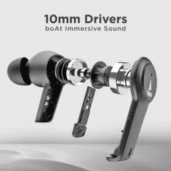 boAt | Airdopes 418 TWS | Active Noise Cancellation | IPX4 Water Resistant | IWP Technology | Black Storm Earbuds