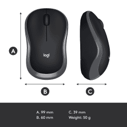 Logitech Wireless USB Mouse | M185