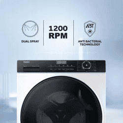 Haier HW80-IM12929C |Super Drum Inverter | Washing Machine Fully Automatic Front Load | 8 kg
