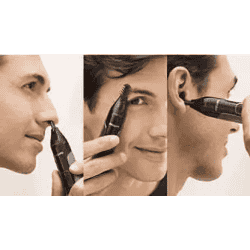 PHILIPS NT3650/16 NOSE TRIMMER Trimmer 240 min Runtime 3 Length Settings  | Grey, Black |