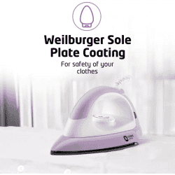 Orient Electric Panache Plus Dry Iron | 1100 W Dry Iron | White & Purple | DIPCP11LP
