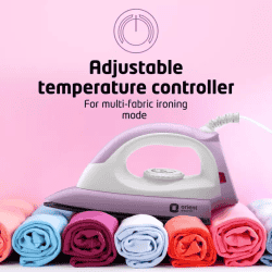 Orient Electric Panache Plus Dry Iron | 1100 W Dry Iron | White & Purple | DIPCP11LP