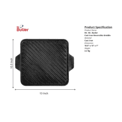 CAST IRON SKILLET 10.25 MR BUTLER:GRILL PAN
