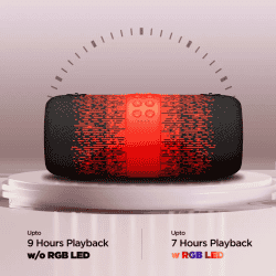 boAt Stone 1200F Bluetooth Speaker | upto 9 Hours Battery | IPX7 & RGB LEDs | 14 W | Black Raptor