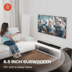 JBL Cinema SB190 Deep Bass Dolby Atmos Soundbar | Wireless Subwoofer | 2.1 Channel