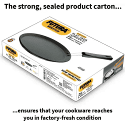 Hawkins Futura Nonstick Flat Tava | 26 cm | 4.88 mm | Black | NFT26P