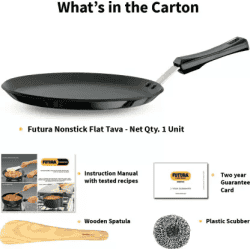 Hawkins Futura Nonstick Flat Tava | 26 cm | 4.88 mm | Black | NFT26P