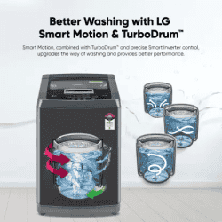 LG 7.5 kg 5 Star | Smart Inverter Technology | T75SKMB1Z ABMQEIL | TurboDrum Fully Automatic Top Load Washing Machine