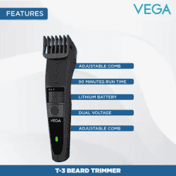 VEGA VHTH 19 | T3 BEARD TRIMMER | BLACK