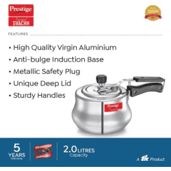 PRESTIGE | SVACHH NAKSHATRA PLUS | HANDI 2L 10755 | PRESSURE COOKER