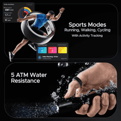 boAt Smartring Gen-1 with Premium Ceramic & Metal Build, Touch Controls | Charcoal Black