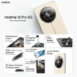 realme 12 Pro 5G | 8 GB RAM | 256 GB | Navigator Beige