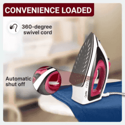 Pigeon Vigor Max Steam Iron Box | Red 1600 W