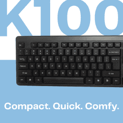 HP Wired USB Desktop Keyboard |  K100  | Black