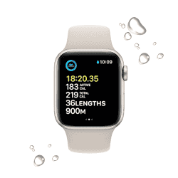 Apple Watch SE 2nd Gen | 40mm | Aluminium Case Starlight Sport Band (M/L) | Starlight