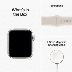 Apple Watch SE 2nd Gen | 40mm | Aluminium Case Starlight Sport Band (M/L) | Starlight