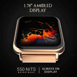 Fire-Boltt King Luxury Stainless Steel | Bluetooth Calling Smartwatch | 1.78'' | Gold Strap