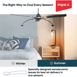 IMPEX AERO PRIME PRO |  3 Blade Ceiling Fan | 1200 mm