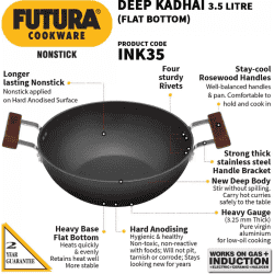 Hawkins Non Stick Deep Kadhai, Deep-Fry Pan
