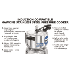 Hawkins 4 L | Induction Pressure Cooker | Stainless Steel